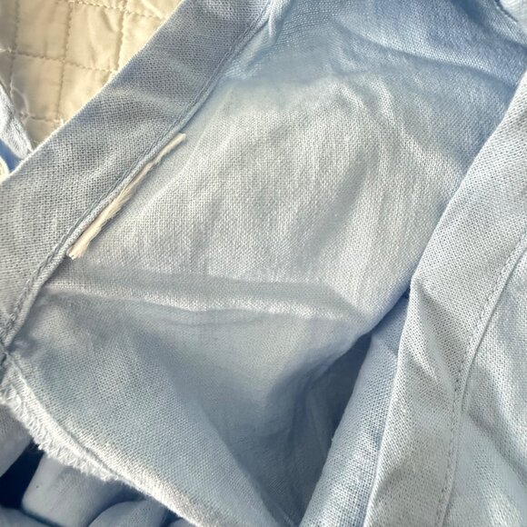 Light Blue Tiered V-Neck Dress With Tie-Back Design Size M - Picture 6 of 7